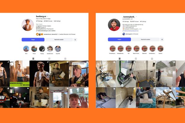 Hunderttausende Follower und Sprachrohr für das Tischlerhandwerk: Ben Berger und Tommy Berk.